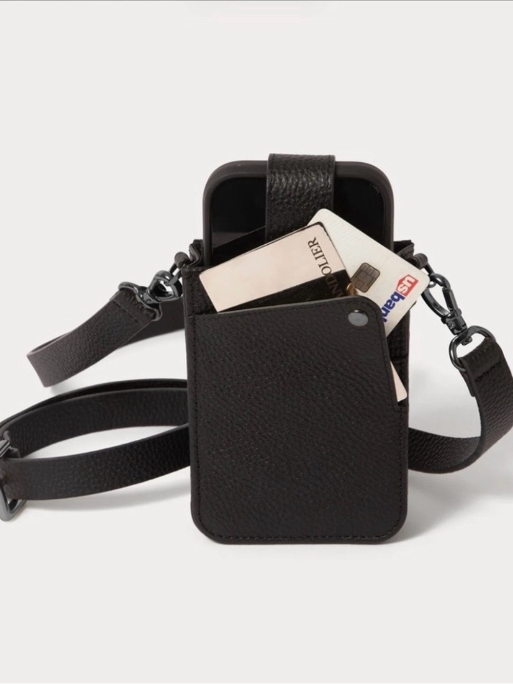 Bandolier Hailey Phone Pouch and Holster Black/Pewter - Picture 6 of 7